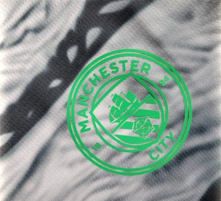 Camiseta de fútbol Manchester City diseño concept negro gris para aficionado