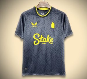 Jersey Everton noir pour supporter collection extérieur 2024 2025