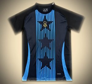 Maillot avant match Argentine 2024 bleu et blanc pour entraînement football