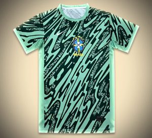 maillot de gardien du Brésil third saison 2024 2025 tenue de football jaune et vert