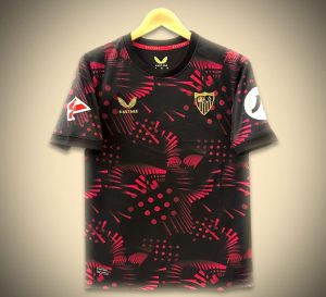 maillot extérieur FC Séville noir saison 2024 2025 tenue de football officielle
