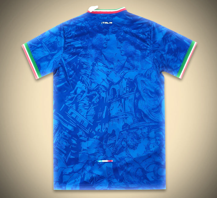 maillot-concept-italie-bleu-edition-michel-ange-collection-2024-design-artistique Maillot concept Italie bleu édition Michel Ange collection 2024 design artistique