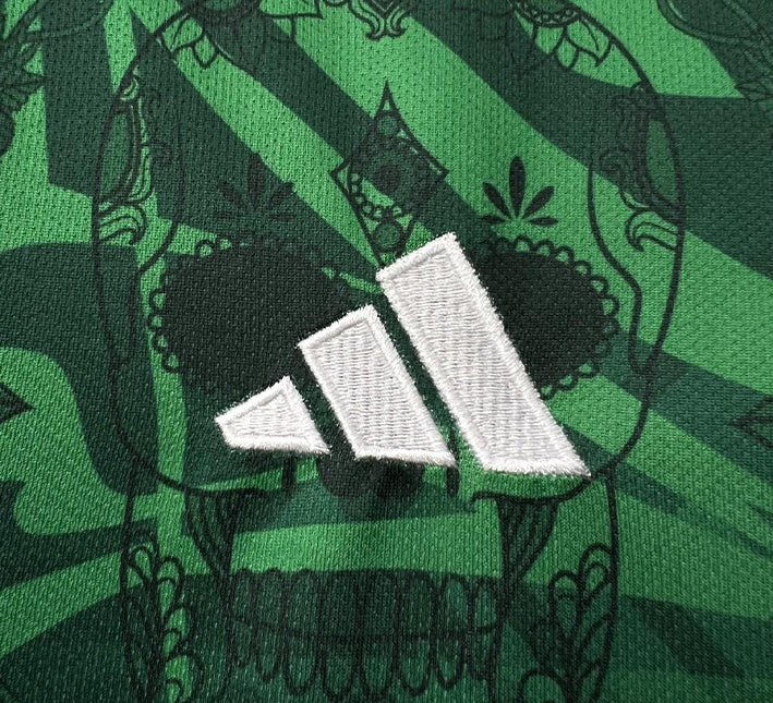 maillot-domicile-mexique-style-concept-2023-tenue-de-match-verte-et-blanche Camiseta Primera Equipación México estilo concepto 2023 equipación de partido verde y blanca