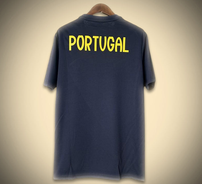 Camiseta de fútbol Portugal azul marino diseño concept colección veinticuatro veinticinco