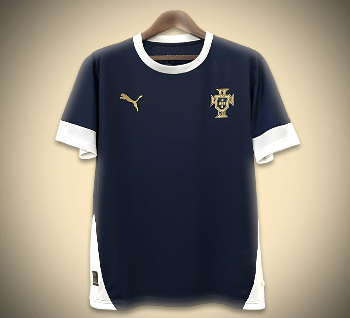 Camiseta Portugal Entrenamiento Azul Marino 2024-2025 vista frontal