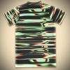 Maillot Portugal Avant-Match Rayures 2024-2025 vue de profil