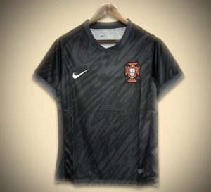 Camiseta Portugal Portero Negro 2024-2025 vista de frente
