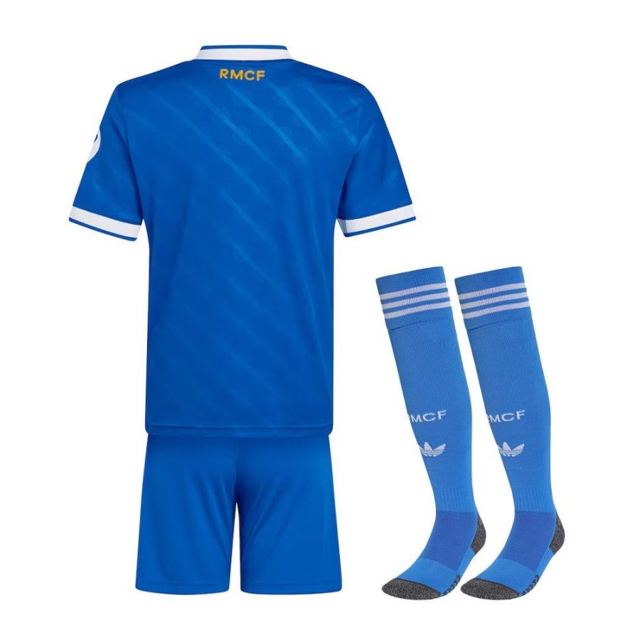 Conjunto fútbol niños Real Madrid tercera camiseta temporada 2025 2026