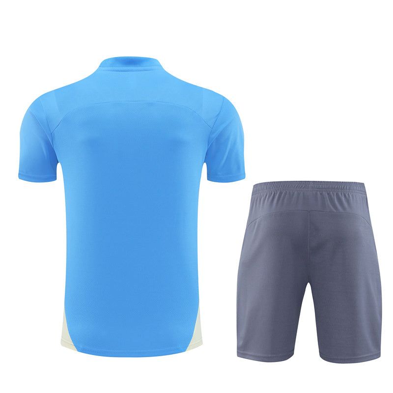 ensemble-maillot-et-short-manchester-city-saison-2024-2025-tenue-domicile Conjunto camiseta y pantalón corto Manchester City temporada 2024 2025 primera equipación