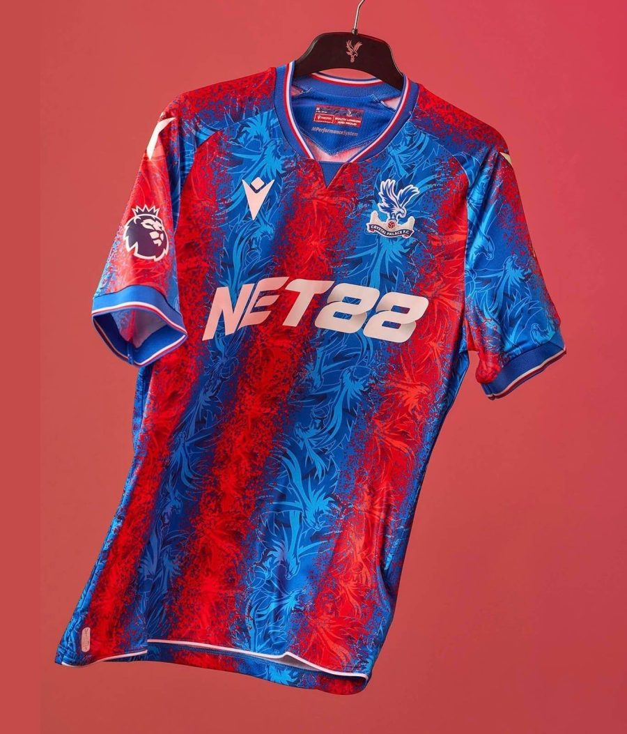 Camiseta de fútbol Crystal Palace primera equipación 2024 2025 colores del club