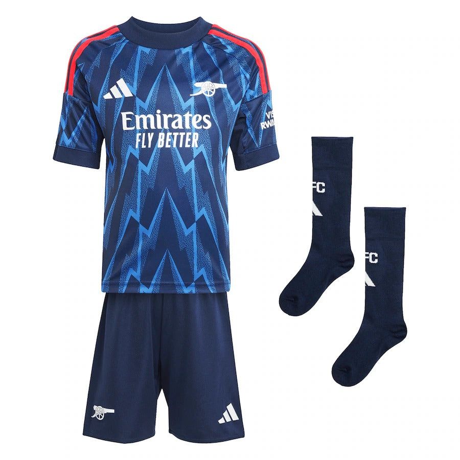 KIT NIÑOS ARSENAL SEGUNDA EQUIPACIÓN 2025-2026