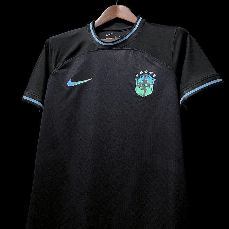 Camiseta de fútbol Brasil concept negro temporada 2025 2026