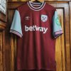 camiseta de fútbol West Ham United color burdeos primera equipación