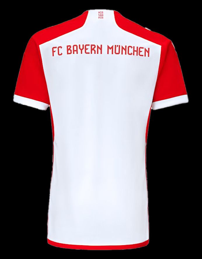 maillot-domicile-bayern-munich-saison-deux-mille-vingt-trois-deux-mille-vingt-quatre-rouge-et-blanc-adidas camiseta primera equipación Bayern Múnich temporada dos mil veintitrés dos mil veinticuatro roja y blanca adidas
