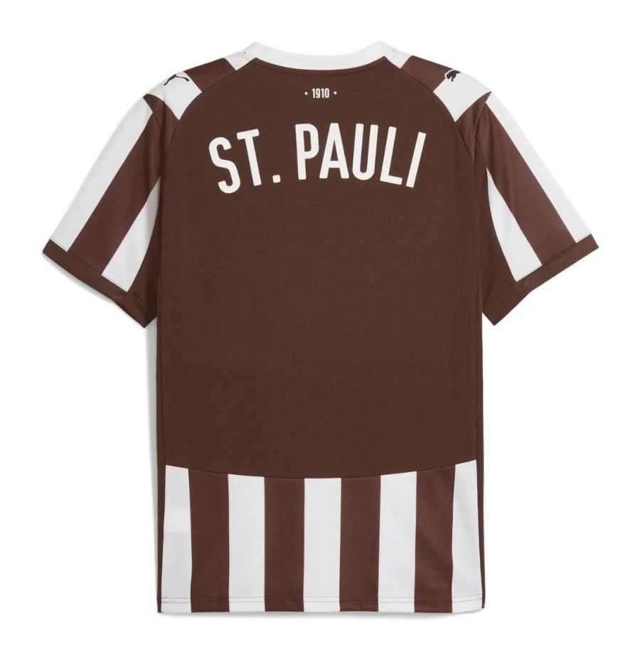 Maillot domicile FC Sankt Pauli saison deux mille vingt cinq deux mille vingt six jersey officiel noir et blanc