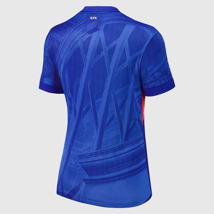 camiseta primera equipación mujer Chelsea FC temporada 2025 2026 azul con escudo del club