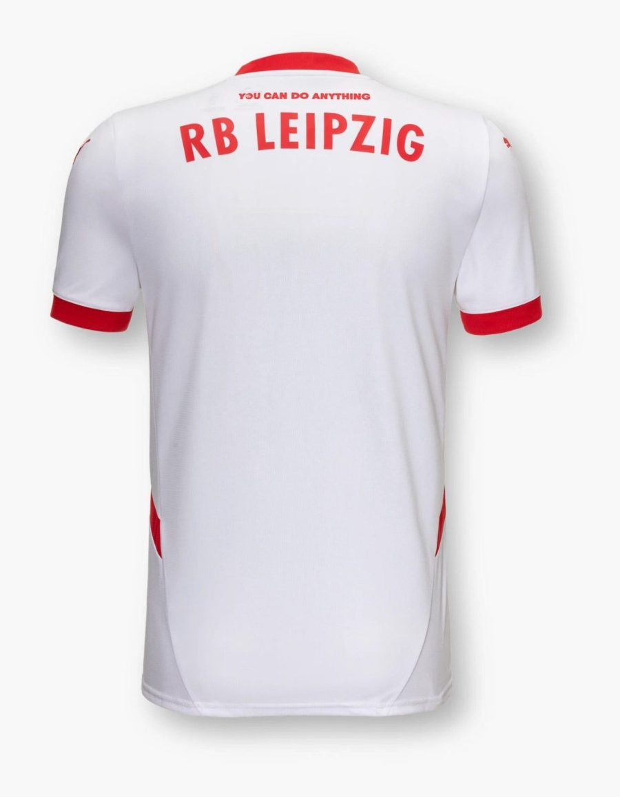 maillot-domicile-rb-leipzig-saison-2024-2025-rouge-et-blanc Camiseta primera equipación RB Leipzig temporada 2024 2025 roja y blanca