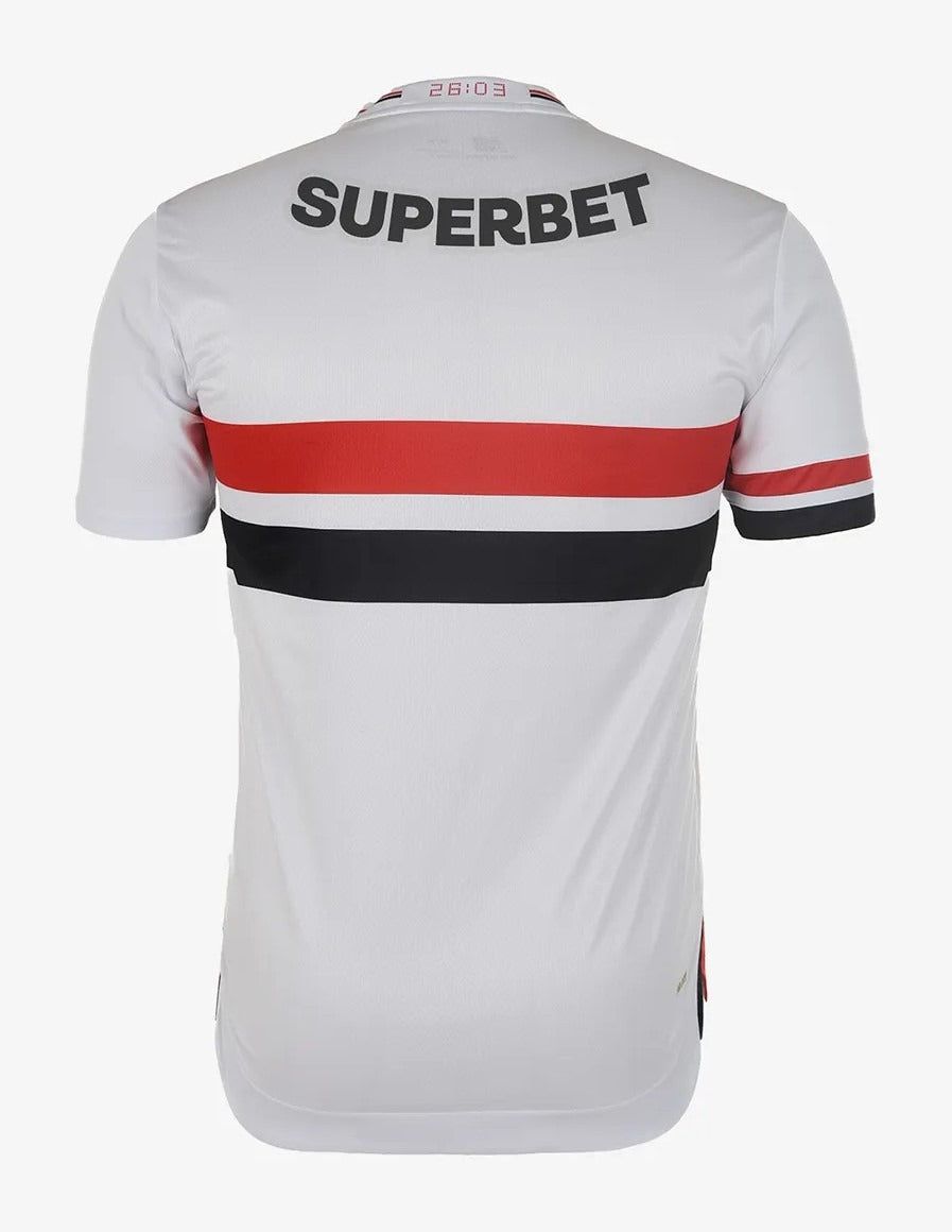 Camiseta primera equipación Sao Paulo FC temporada 2025 camiseta oficial blanco rojo negro
