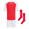 camiseta niños Arsenal primera equipación temporada 2025 2026 con pantalón corto y calcetines