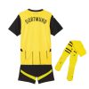 Camiseta niños Borussia Dortmund primera equipación temporada 2024 2025 con pantalón y calcetines
