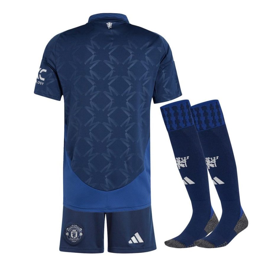 camiseta niños Manchester United Segunda Equipación temporada 2024 2025 con pantalón corto
