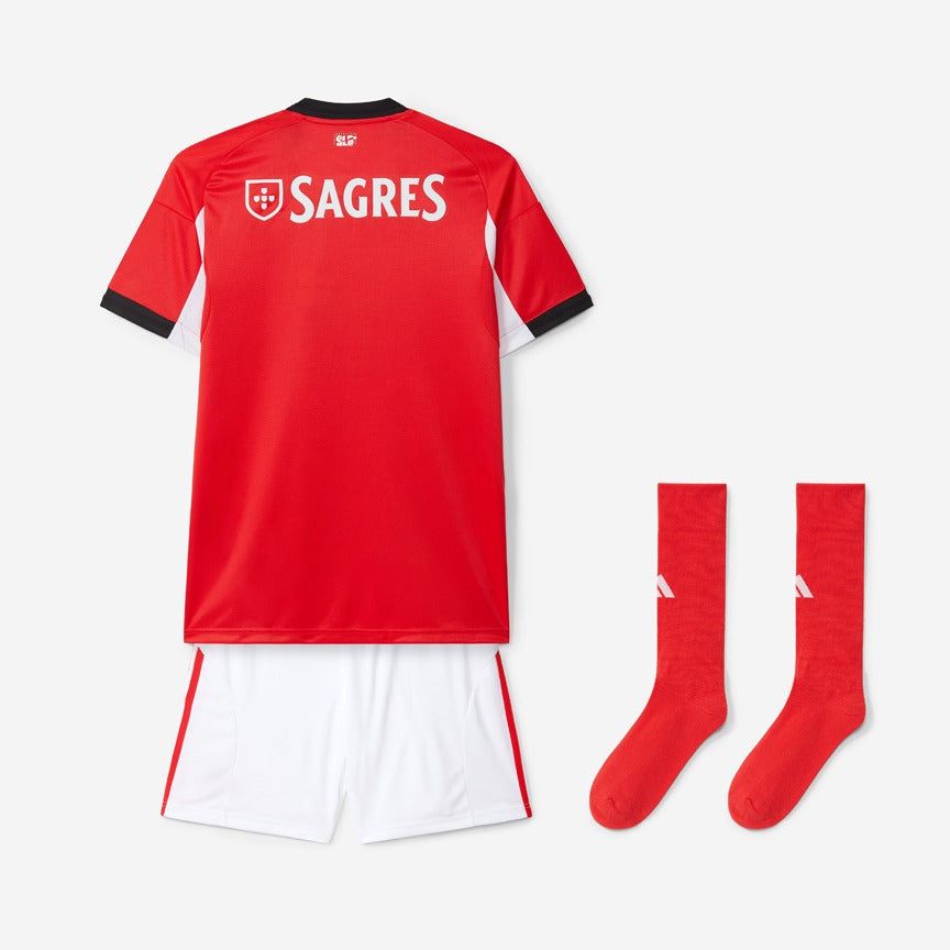 maillot-enfant-sl-benfica-domicile-saison-2025-2026-avec-short-et-chaussettes camiseta niños SL Benfica primera equipación temporada 2025 2026 con pantalón corto y calcetines