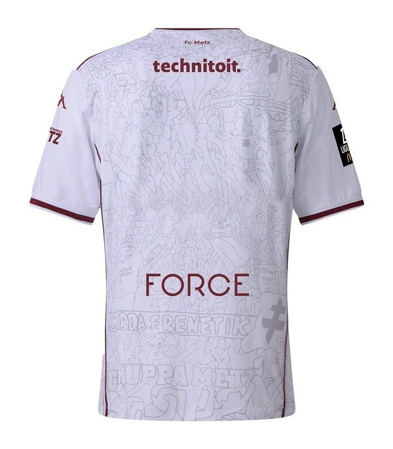 maillot-exterieur-fc-metz-saison-2025-2026-tenue-officielle-supporter-grenat Camiseta segunda equipación FC Metz temporada 2025 2026 equipación oficial aficionado granate