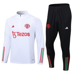 CHÁNDAL CHAQUETA Y PANTALÓN MANCHESTER UNITED BLANCO 20232024