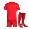 tenue-enfant-bayern-munich-domicile-saison-deux-mille-vingt-quatre-deux-mille-vingt-cinq-maillot-et-short Equipación niños Bayern Múnich primera equipación temporada dos mil veinticuatro dos mil veinticinco camiseta y pantalón corto