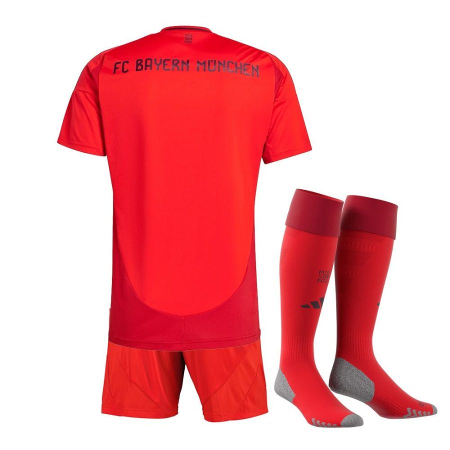 tenue-enfant-bayern-munich-domicile-saison-deux-mille-vingt-quatre-deux-mille-vingt-cinq-maillot-et-short Equipación niños Bayern Múnich primera equipación temporada dos mil veinticuatro dos mil veinticinco camiseta y pantalón corto
