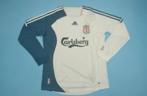 Camiseta Liverpool 2006/07 Segunda Equipación Mangas Largas