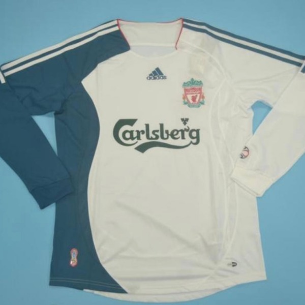 Camiseta Liverpool 2006/07 Segunda Equipación Manga Larga