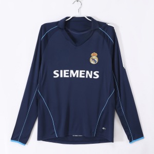 Camiseta Real Madrid Segunda Equipación 2005-2006 Mangas Largas