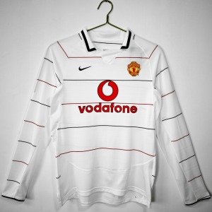 Camiseta Manchester United Segunda Equipación 2003-2004 Mangas Largas