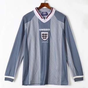 Camiseta Inglaterra Segunda Equipación 1996 Retro Manga Larga