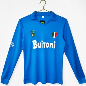 Camiseta Nápoles Primera Equipación 1987-1988 Mangas Largas Retro