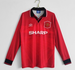 Camiseta Manchester United 1994/95 Primera Equipación Mangas Largas