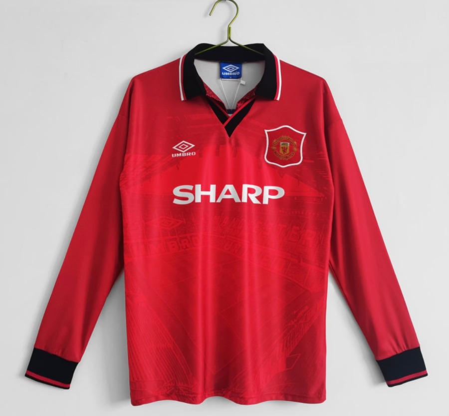 Camiseta Manchester United 1994/95 Primera Equipación Mangas Largas