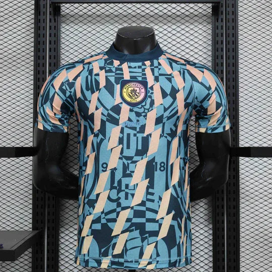 Camiseta Manchester City Azul Retro 2024-25