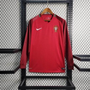 Camiseta Portugal Retro 2016 Mangas Largas