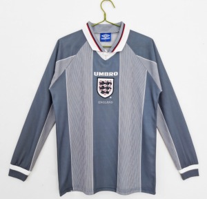 Camiseta Inglaterra 1996 Segunda Equipación Manga Larga