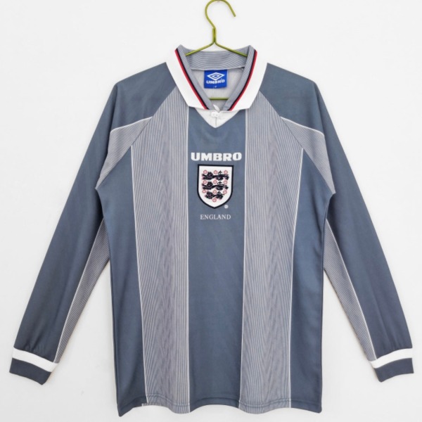 Camiseta Inglaterra 1996 Segunda Equipación Manga Larga
