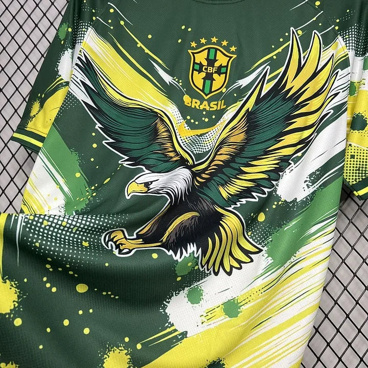 Camiseta Brasil Concept Verde Amarillo Águila 2024-25