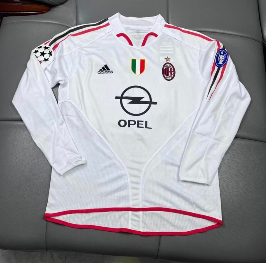 Maillot AC Milan 2004/05 Extérieur Manches Longues