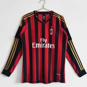 Camiseta AC Milan Primera Equipación 2013-2014 Manga Larga Retro