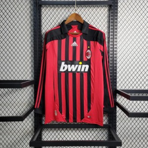 Camiseta AC Milan Retro 2007-2008 Mangas Largas