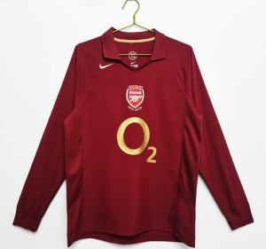 Camiseta Arsenal 2005/06 Primera Equipación Manga Larga