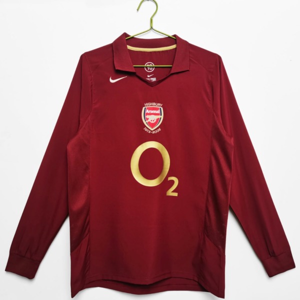Camiseta Arsenal 2005/06 Primera Equipación Manga Larga