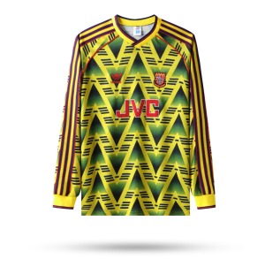 Camiseta Arsenal 1992/93 Segunda Equipación Manga Larga