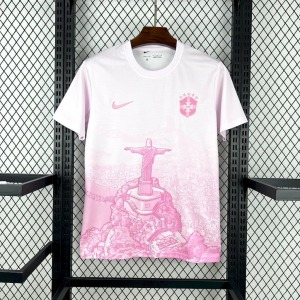 Camiseta Brasil Concept Rosa & Blanca 2025-26